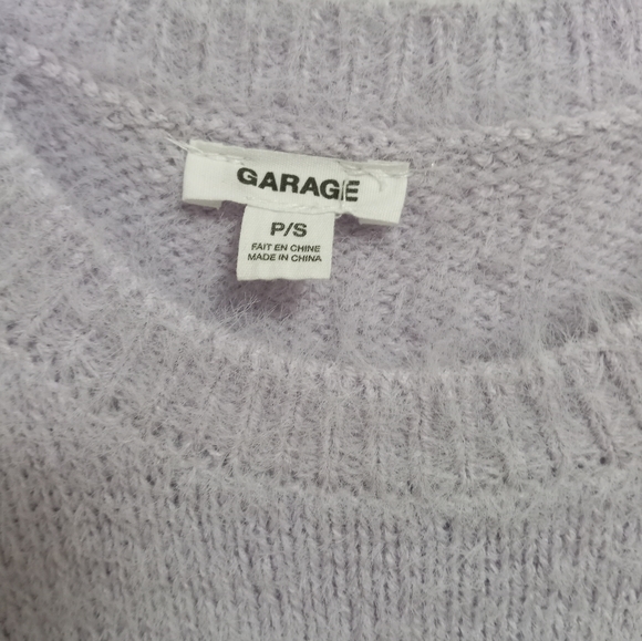 EUC. Lilac color cropped fuzzy sweater. Size small. - Picture 3 of 6